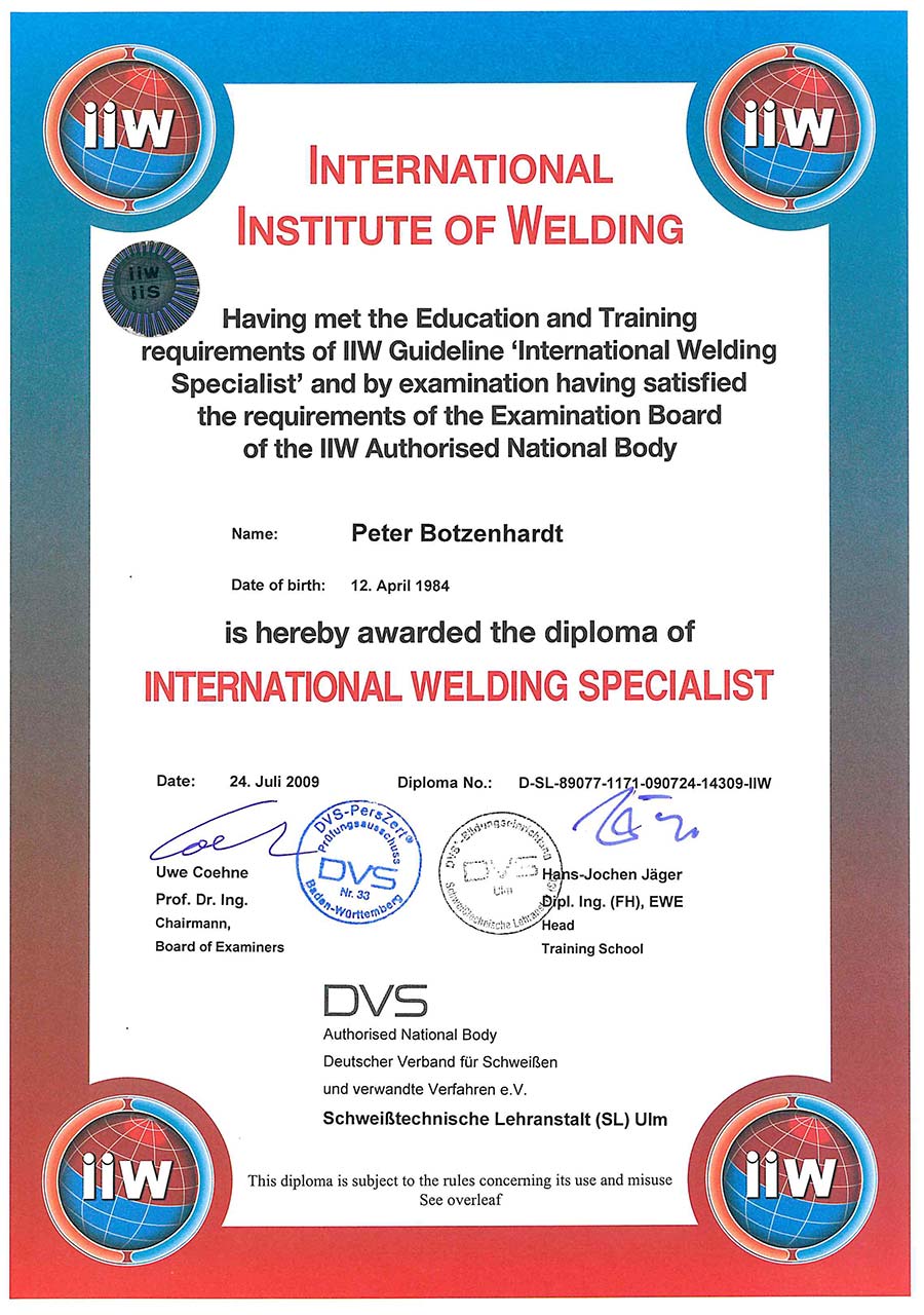 IWS International Welding Specialist